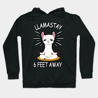 Llamastay 6 Feet Away Hoodie